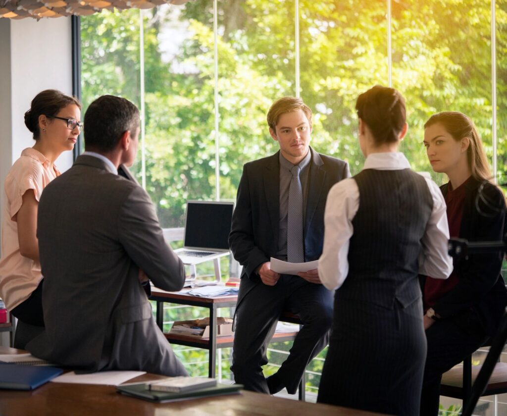 business consulting team creating solutions
